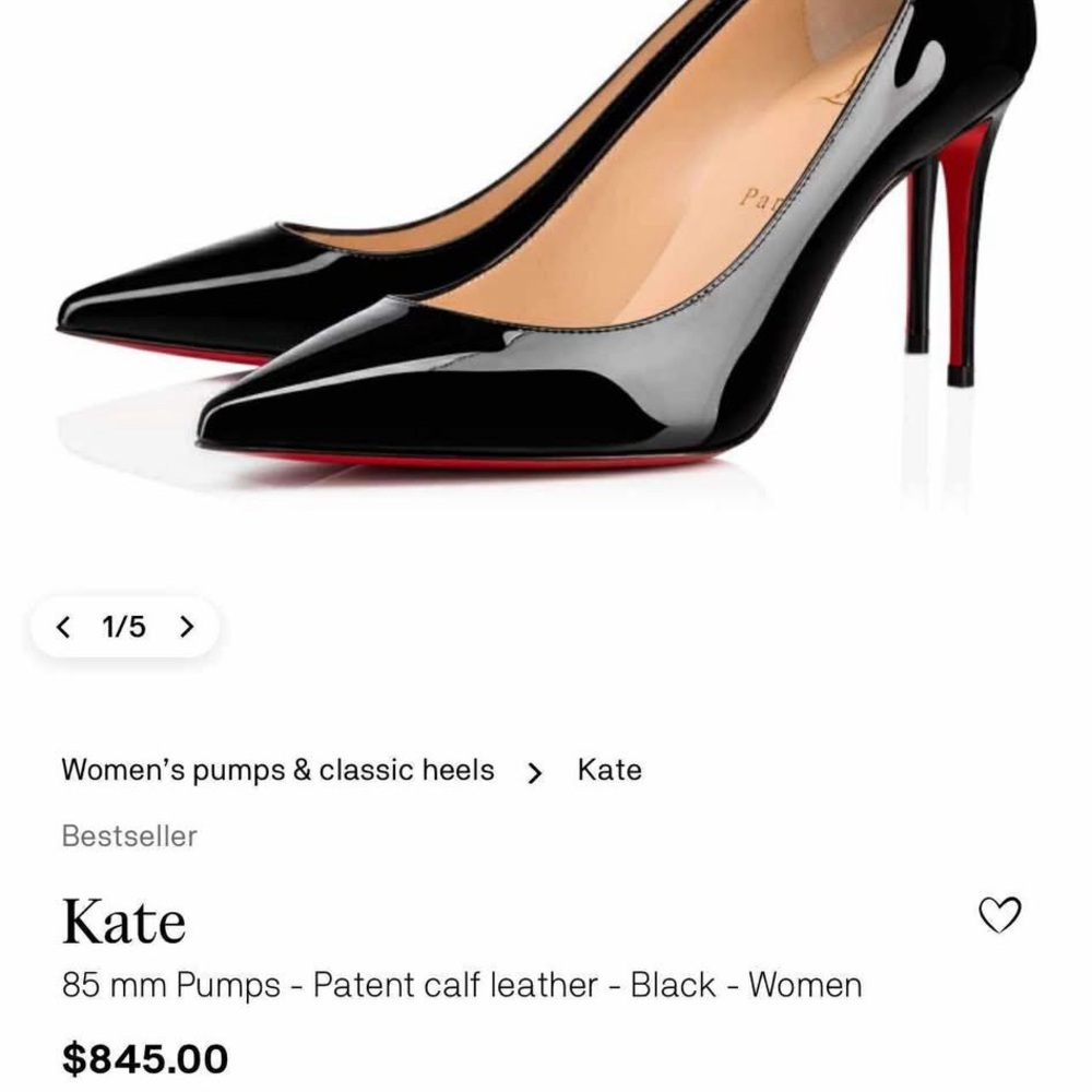 Christian Louboutin Black Patent Heels - Picture 6 of 6